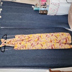 Nine West Stylish Bohemian Yellow and Brown Jumpsuit